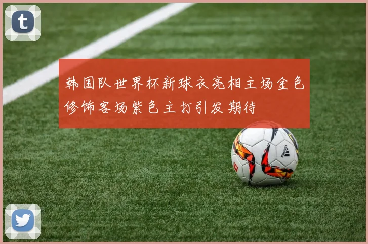 韩国队世界杯新球衣亮相主场金色修饰客场紫色主打引发期待