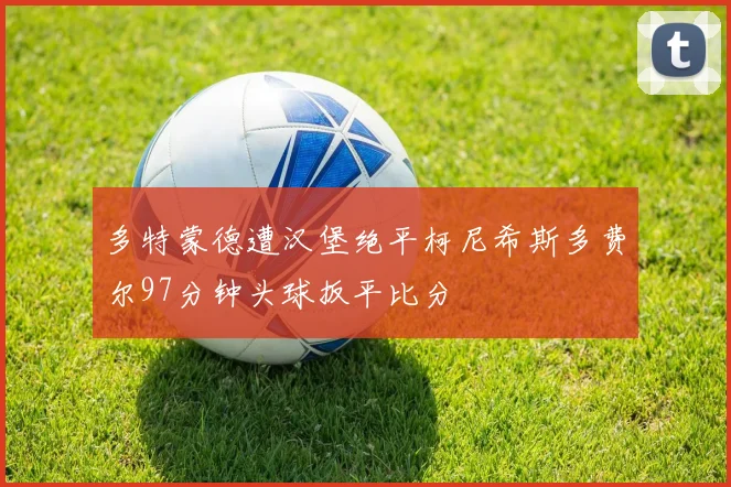 多特蒙德遭汉堡绝平柯尼希斯多费尔97分钟头球扳平比分